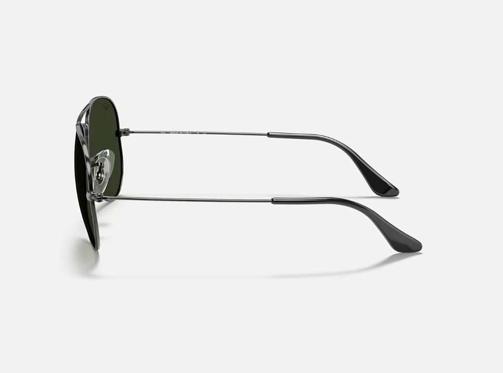 Rayban Aviator Gun Metal and Green