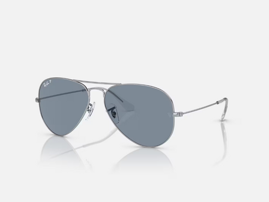 Rayban Aviator Silver and Blue